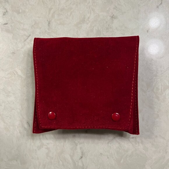 Cartier red suede/microfiber travel pouch, brand new - Picture 3 of 3